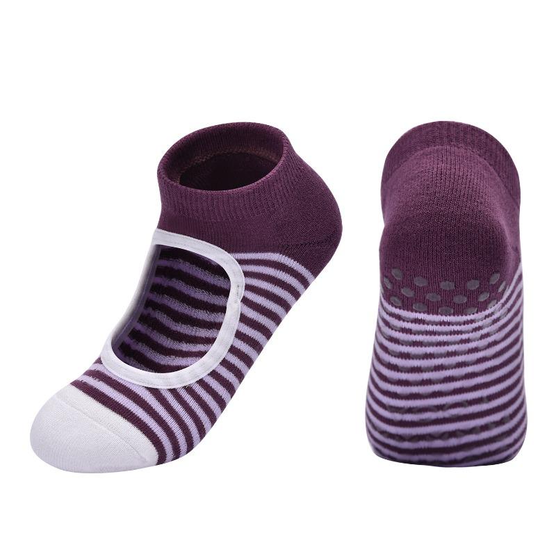 Women Backless Pilates Socks Towel Bottom Breathable Anti Slip Yoga Socks Ballet Dance Sports Socks Fitness Gym
