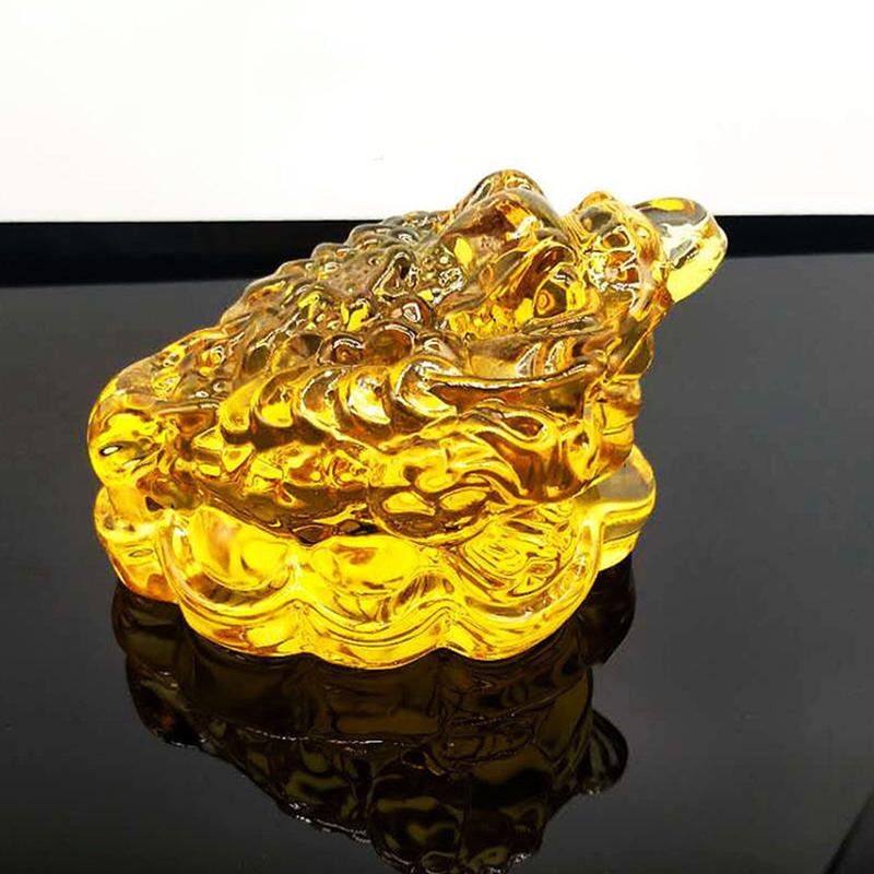 Feng Shui Kröte Geld Glück Glück Reichtum Chinesische Goldene Frosch Kröte Münze Haus Büro Dekoration Tischdekoration Glücksbringer Geschenke