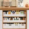 Organizador de cocina estrecho de gran capacidad para almacenamiento de especias y artículos del hogar