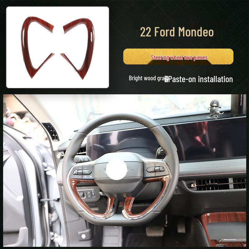 22 Mondeo Carbon Fiber Peach Wood Interior Sticker for Navigation Console & Power Window.