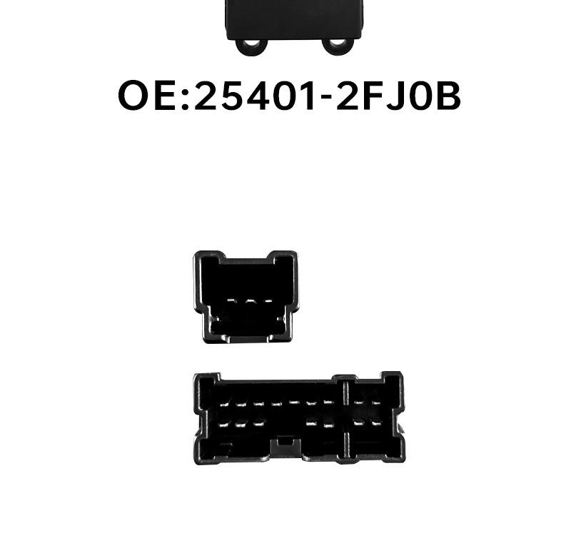 Nissan Venucia D50 Driver's Side Window Regulator Switch, Part 25401-2FJ0B