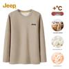 JEEP Men's Thermal Silk Wool Fleece Round Neck Base Layer