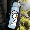 1PC Duck Holding Paper Cartoon Art 750ml Color Plastic Sports Water Bottle Leakproof Flip Straw Lid Suitable for Sports Office Home Use