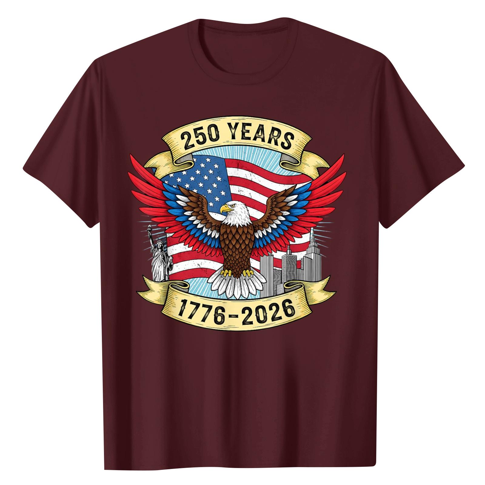 

Унісекс Круглий виріз Повсякденна футболка з коротким рукавом з цифровим принтом L винний