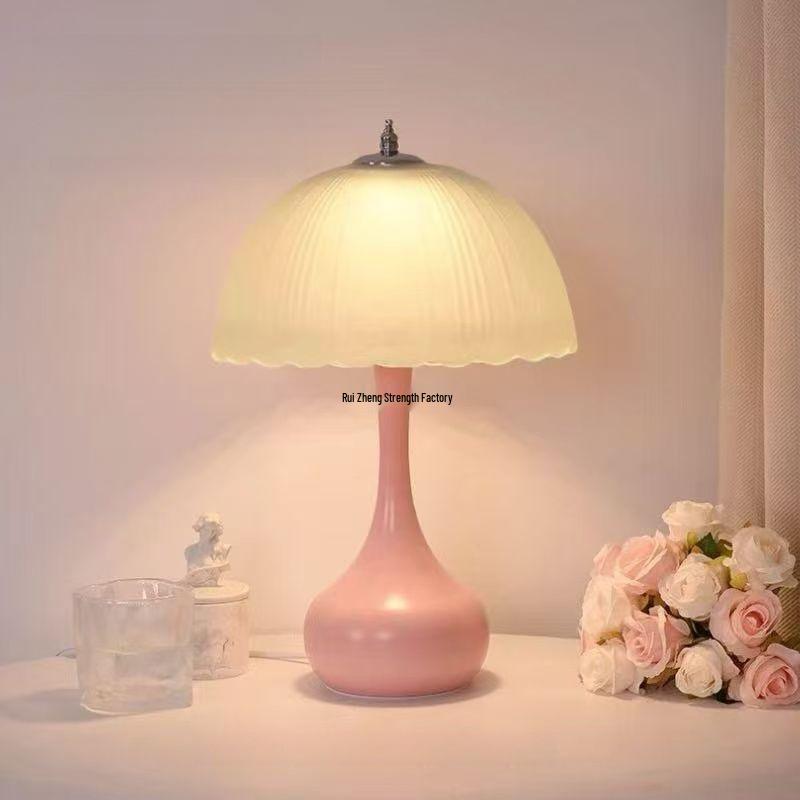 Nordic Minimalist Dimmable Glass Bedside Lamp: Modern, Warm, and Eye-Protecting