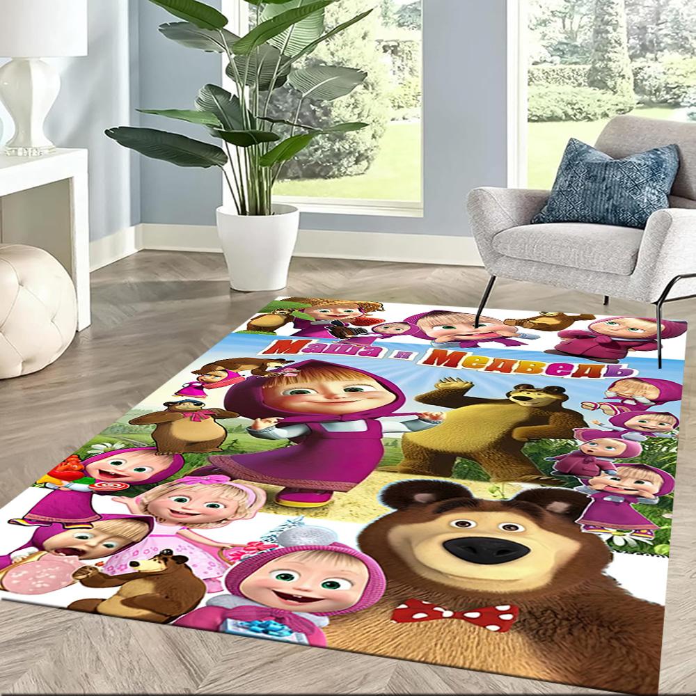 Masha Bear Carpet Design for Bedrooms Outdoor Foyer Decorate Room Antislip Carpet Office Home Decor Perfect Gift for Friends & Family