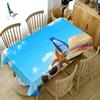 Starfish Seascape Pattern Sunny Beach Tablecloth Thicken Cotton Rectangular Round Table Cloth For Wedding Picnic Party