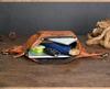 Vintage Chaozhou Hand-Colored Leather Fanny Pack: Retro Genuine Leather Chest Bag with Multi-Pocket Phone Holder