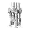 24pcs Hanging Flatware Set Eco Friendly Hanging Stainless Steel Flatware Set with Gift Box for Give Gifts 1010 Silver 24 Piece Hanging Flatware Set