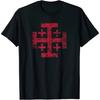 Camiseta de Hombre Caballero Templario Cruz de Jerusalén Reino de Jerusalén Manga Corta Casual Cuello Redondo Verano