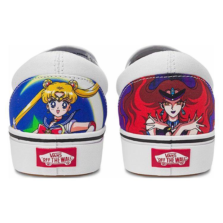 Vans Sailor Moon X Classic Slip-On ComfyCush Pretty Guardian Unisex Sneakers Blue Multi VN0A7TNM448