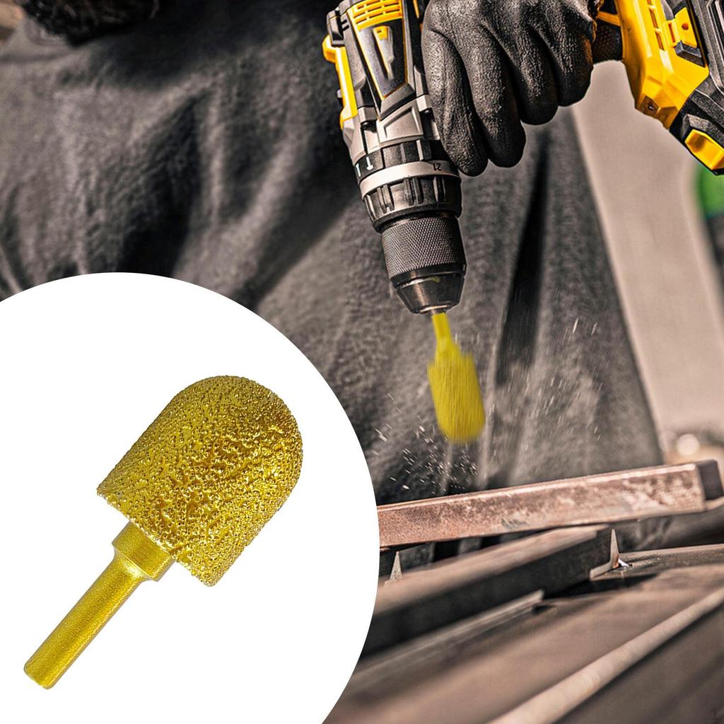 Diamond Bur Drill Bit, Grinding Head, Mounted Tip, Bit for Stone Carving