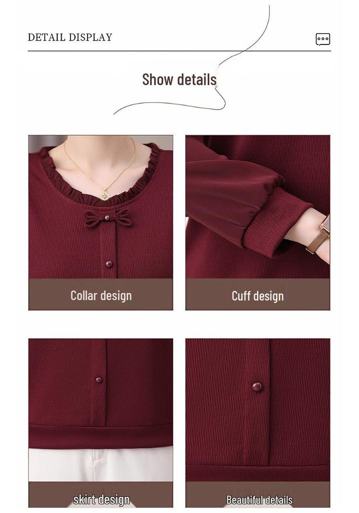 Stylish Casual T-Shirt for Middle-aged Women (Ages 40-50)