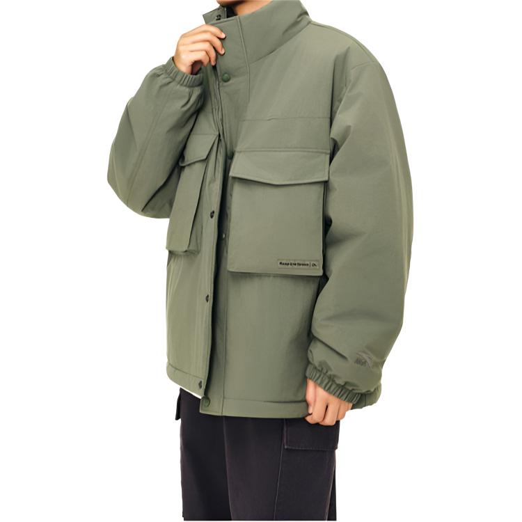 Anta Solid Color Zip Stand Collar Jacket Women jackets Dark-Green 952448803-2