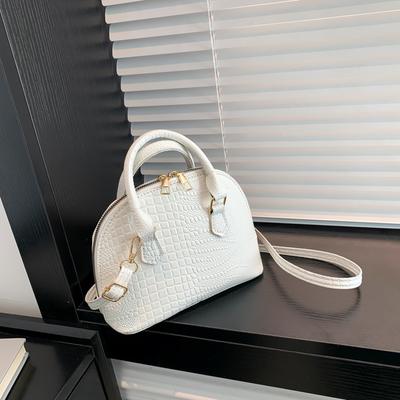 Simple Casual Shoulder Bag Simple Casual Messenger Bag Women's 2024 Summer New Fashionable Retro Portable Shell Bag