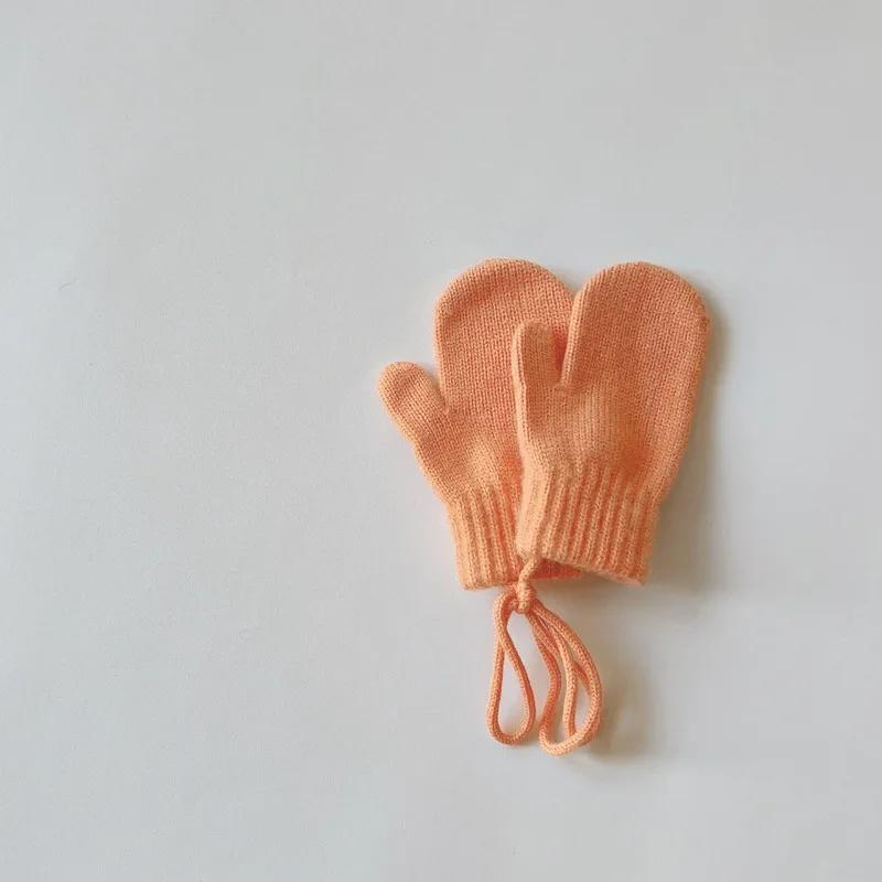 Korean Style Kids Mittens 1-4 Years Boys and Girls Winter Handing Neck Gloves Baby Wholesale Winter Accessories for Children