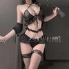 Erotic Lingerie, Sexy and Pure Desire, Pearl Necktie, Hip Wrap, Plus-size Uniform, Seductive Pajama Set 1273