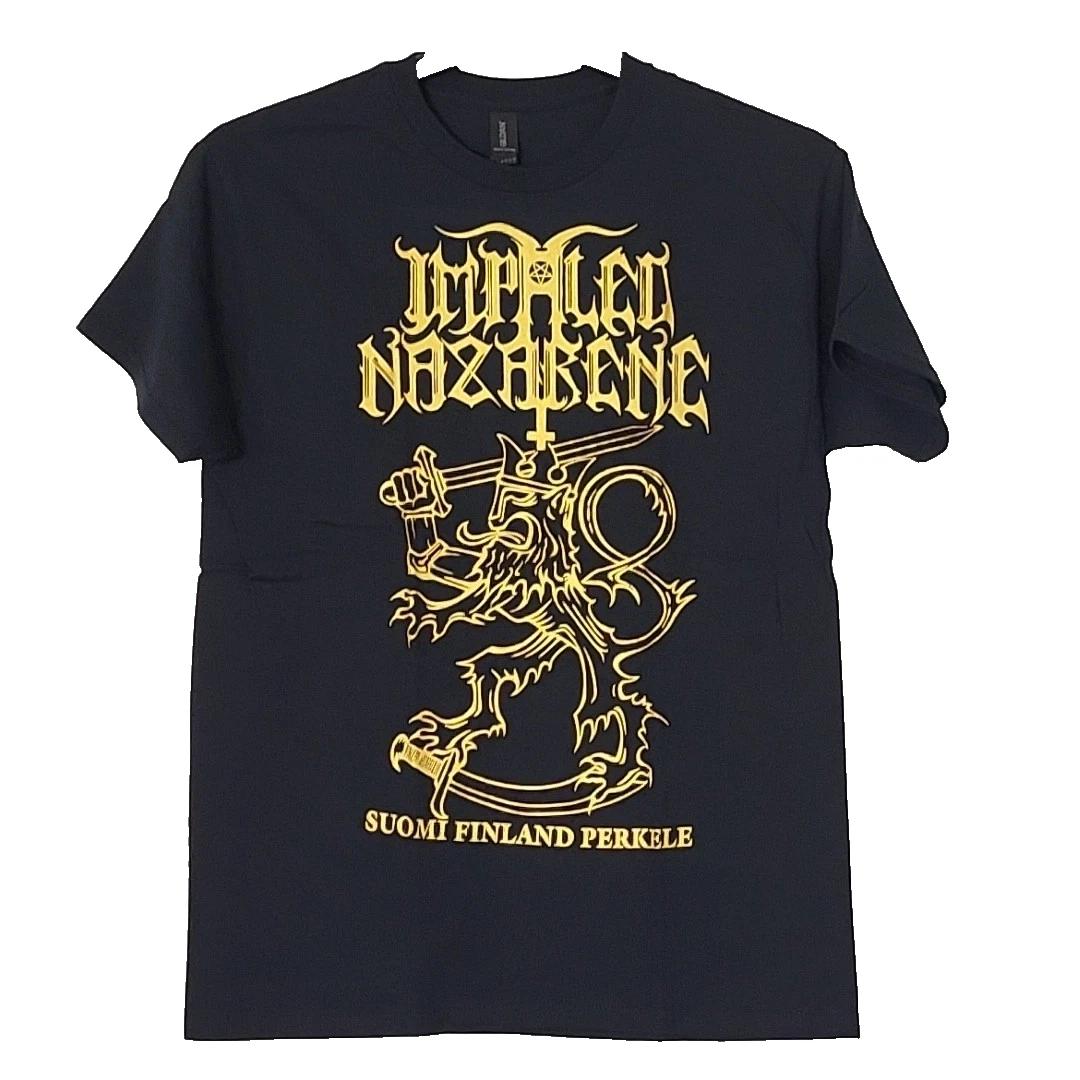 IMPALED NAZARENE Suomi Finland Perkele XL T-Shirt Black Mens Band Logo Picture M