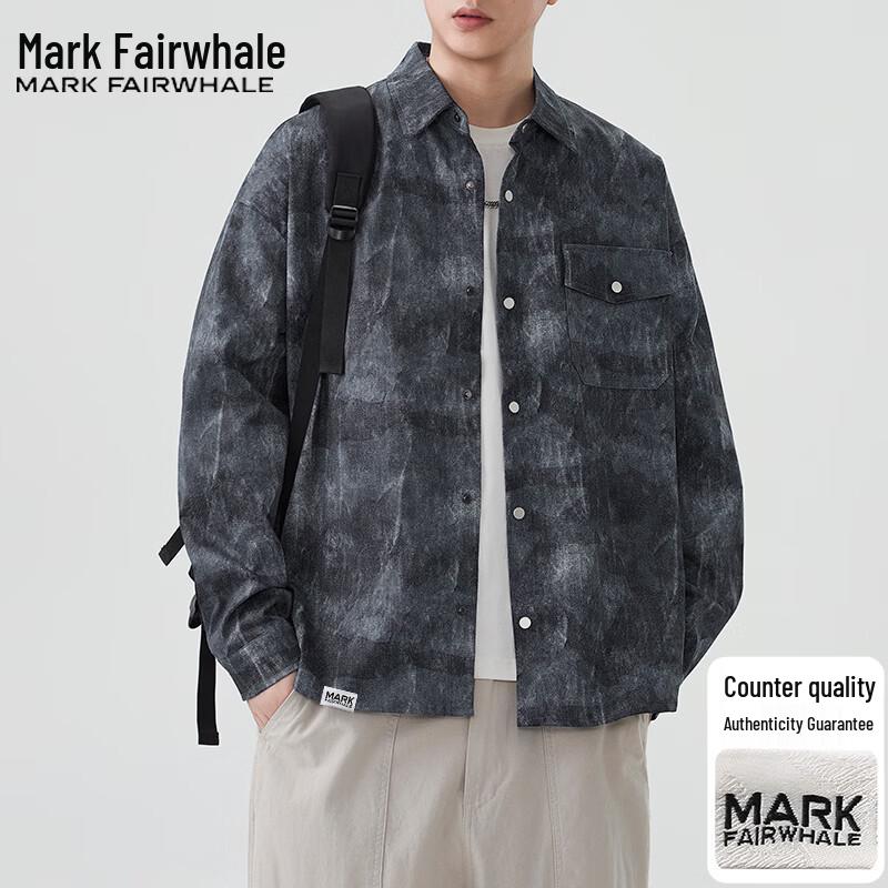 

Mark Hua Fei Men s Casual Long-Sleeve Jacket Shirt XL