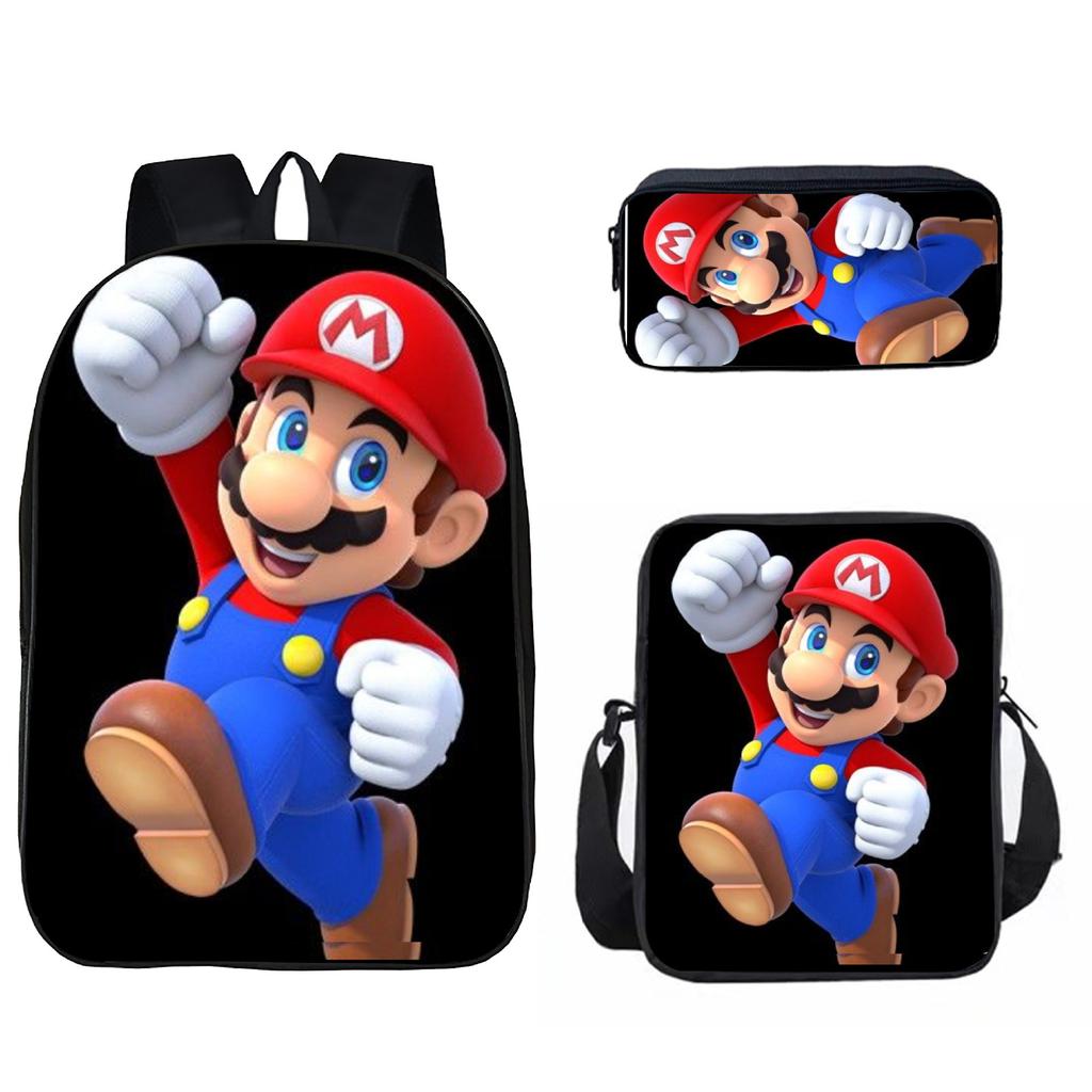 Mario Mario School Bag Children'S Backpack Cartoon Satchel