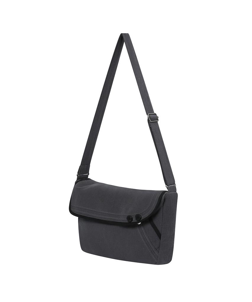 Miseki Seoul Stitch Folding Cross Bag Charcoal