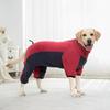 Windproof Winter Dog Jumpsuit High-Neck Four Legged Dog Suit Fleece Dog Clothes  Outdoor Activities