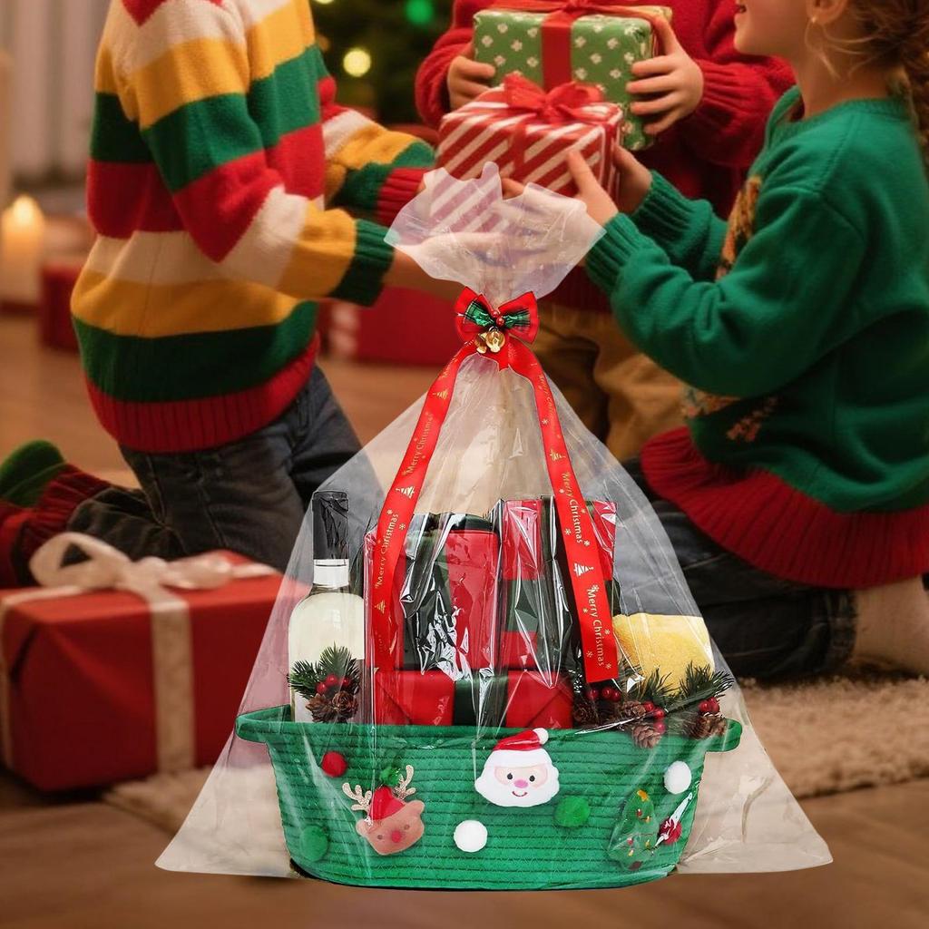 Christmas Basket Decorative Christmas Hamper Hamper Box Treats Decoration For Celebration Party Birthday Housewarming Women
