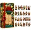 Day Christmas Advent Calendar Box with Acrylic Tree Ornaments, Assorted Multi- Holiday Decor