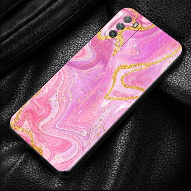 Telefon Fall Für Xiaomi Poco X3 X4 Nfc M3 M4 Pro Für Mi 12 Pro 11 10t Hinweis 10 5g 9 Abdeckung Shell Schönheit Marmor Gold Textur Quicksan