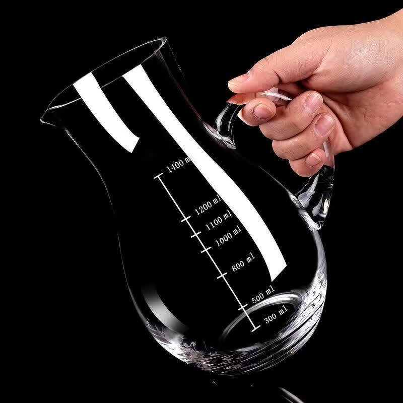 UOSO Crystal Glass Wine Decanter with Scale
