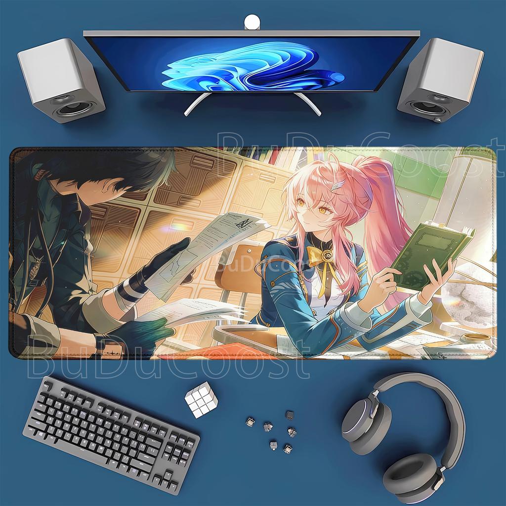 Aemeath Wuthering Waves Mousepad Computer Gaming birouri tastatură Mouse Pad Anime Antiderapant Cauciuc Imprimare HD xmm Covoraș Birou