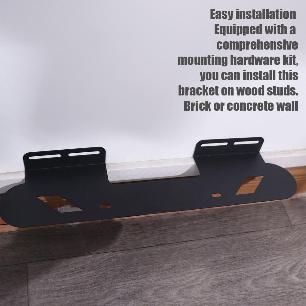 Space Saving Wall Mount Bracket Carbon Steel Soundbar Wall Mount Storage Rack Under TV Sound
