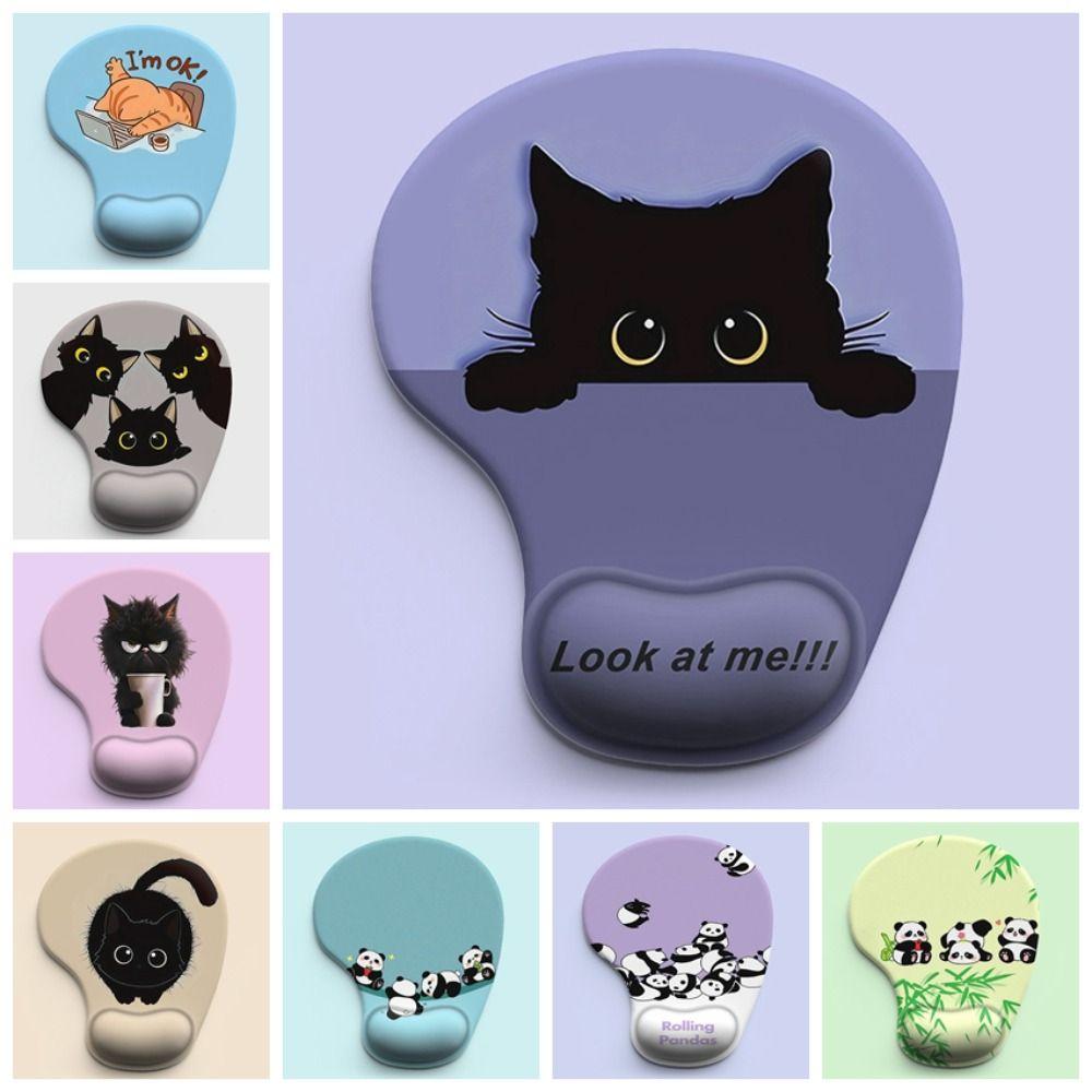 Silicone Comfortable Wrist Rest Non-Slip Desktop Wrist Support Cartoon Animal Mouse Pad  Computer