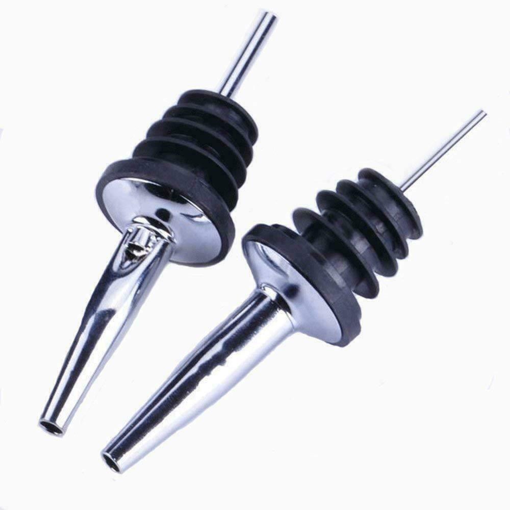 12 Pack Stainless Steel Bottle Pourers Tapered Spout Liquor Pourers
