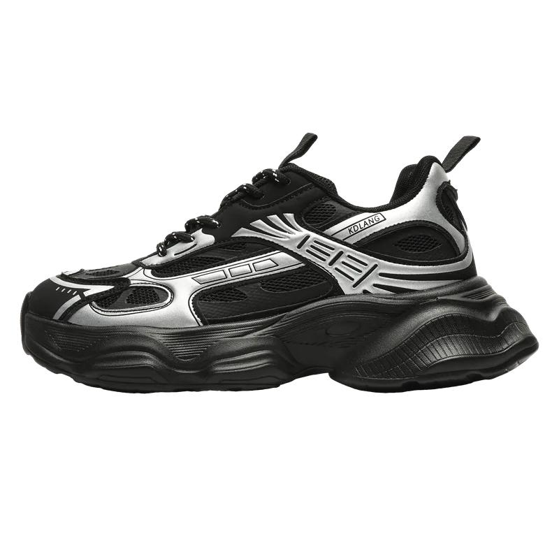 

Кожаная спортивная обувь повседневная обувь для мужчин модная обувь для платья tenis de hombre мокасины tenis caballero дизайнерские кроссовки 44 чёрный