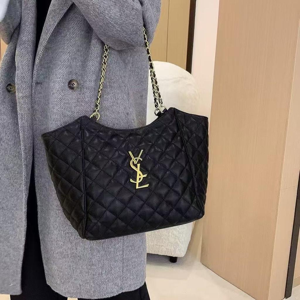 Kadınlar için Trend Lingge Büyük Kapasiteli Tote Çanta, Yeni Moda ve Üst Düzey Hakiki Deri Omuz Çapraz Çanta