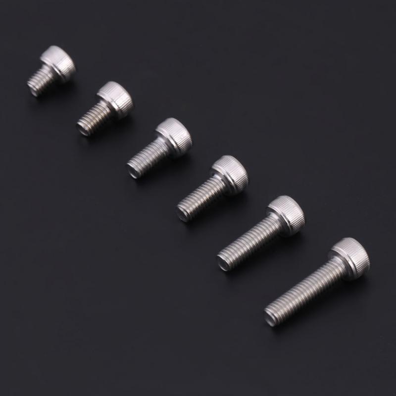 Cap Head Screws 60PCS M5 Durable Stainless Steel Fasteners Accessories Set Hex Socket Cap Head Screws with Plastic Box for Home Appliance Machinery Industry