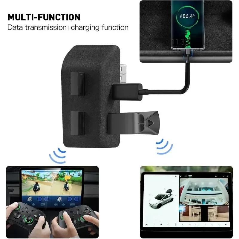 For Tesla Model 3 Y Highland Juniper 2025-2025 Glove Box Docking Station High Speed 4 USB Shunt Hub Flocking Adapter Powered