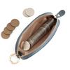 Handmade Japanese Style Leather Coin Pouch with Keychain Wallet for Women Mini Jewelry Money Key Earphone Organizer Bag Purse