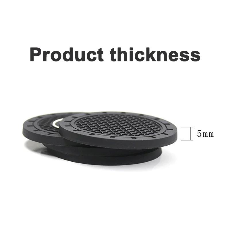 CKWQ4 7cm PVC Car Coaster Car Water Cup Mat Anti Slip Pad Accessories For KIA RIO 3 K2 K3 K5 Sportege Picanto Optima Soul Ceed Sorento