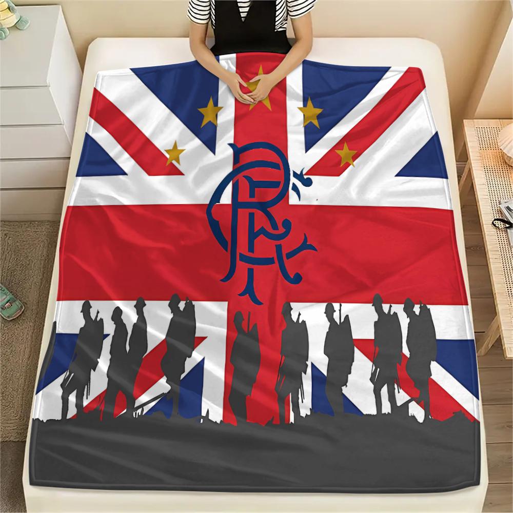 1PC Rangers Badge Print Flannel Blanket, High Quality All Seasons, Home Decor, Warmth and Comfort, Perfect for Christmas Gifts