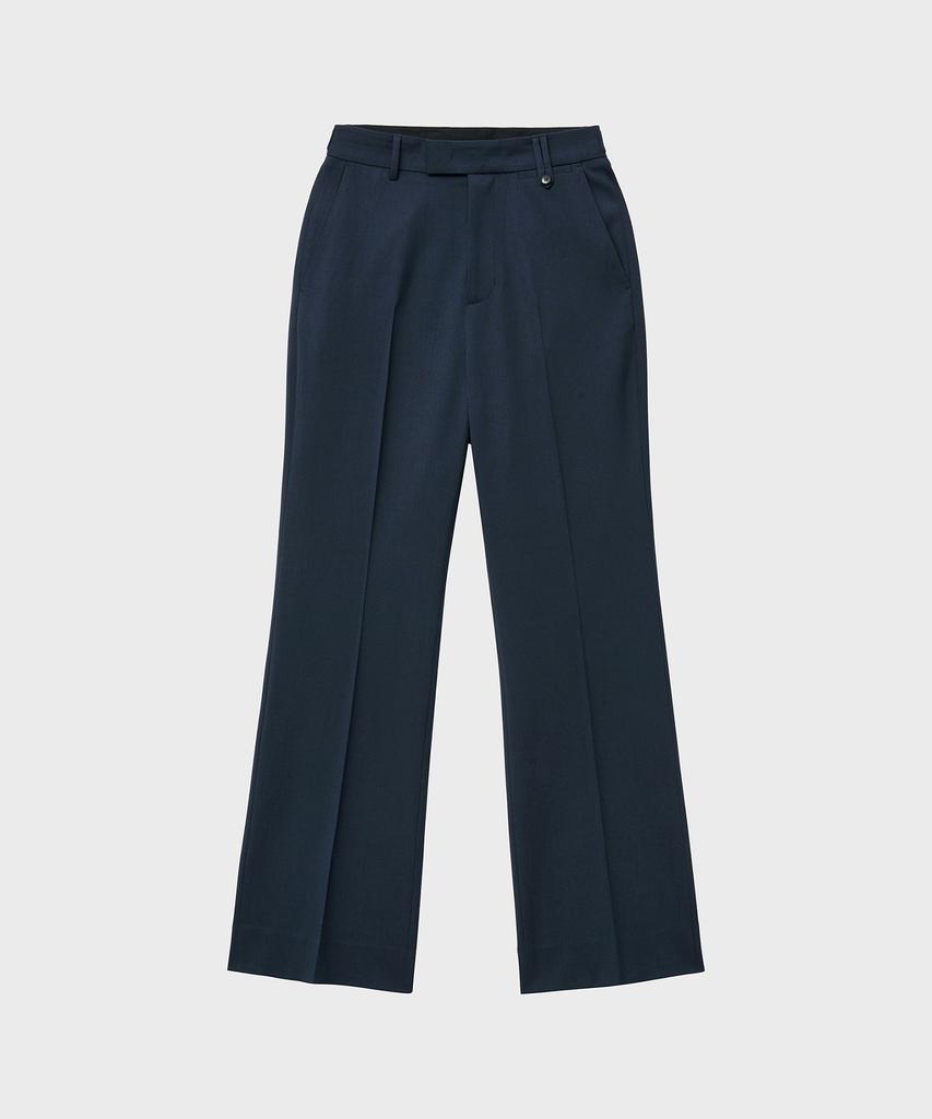 Noir Light Wool Flare Slacks (Teal Blue)