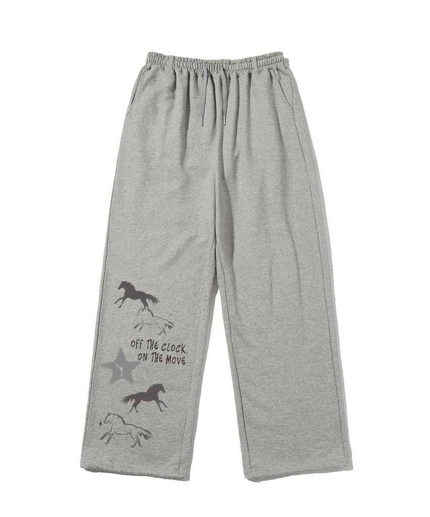 ESCAPEFROM Move Horse Print Sweatpants [3 Colors]