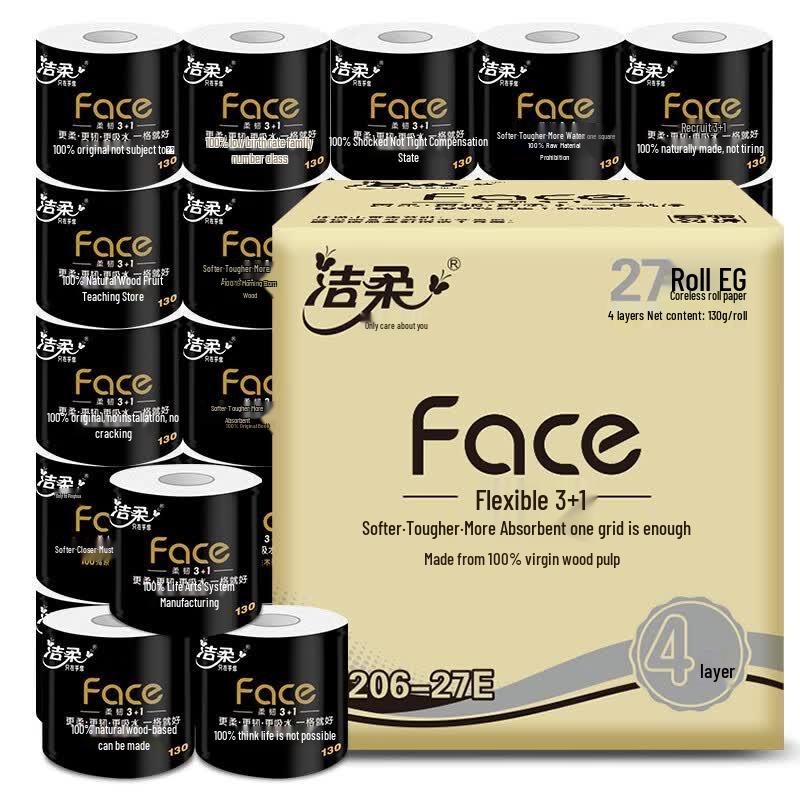 Jie Rou Black Face 4-Ply Core Toilet Paper