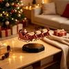 Raion Creativ de Crăciun Afișaj Zburător cu Sania lui Moș Crăciun, Decorațiuni de Crăciun cu Levitație Magnetică pentru Sanie Zburătoare, Figurină Capricioasă pentru Masă