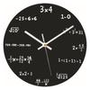 Creative Mathematic Wall Clock 30cm Math Formulas Student Glass Clock Black