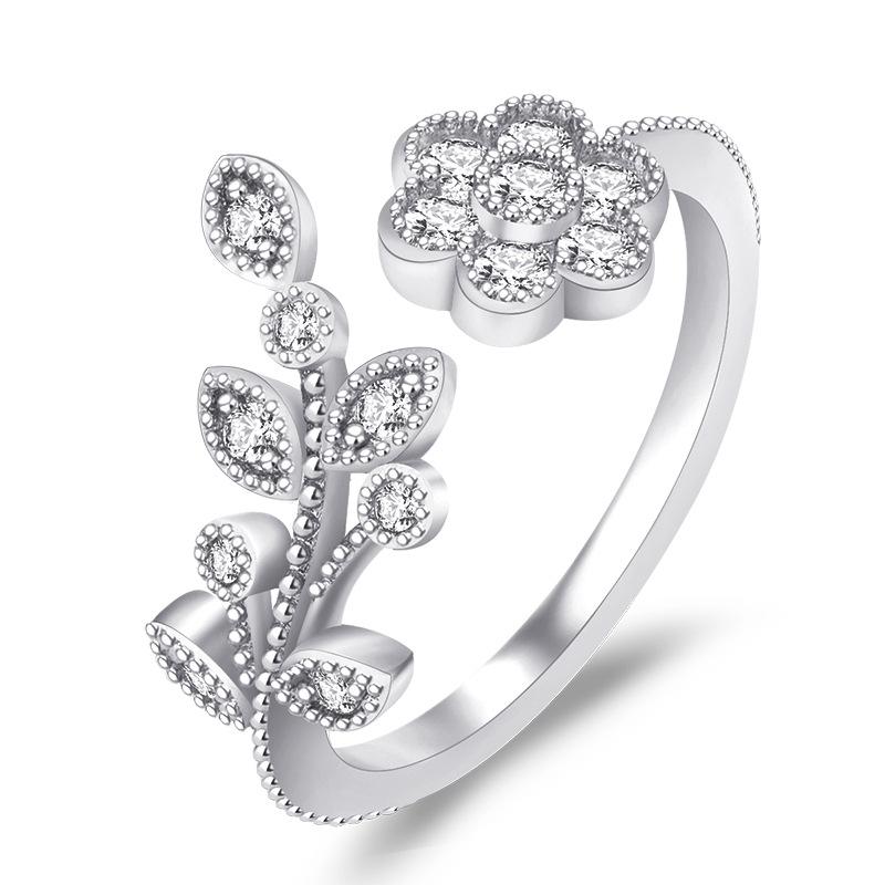 Lindon Classic Copper Alloy Zircon Ring Ladies Jewelry Wedding Promise Party Gift