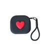 Love Heart Storage Bag Silicone Coin Purse Wallet With Weaving Lanyard Portable Data Cable Earphone Organizer Key Pouch