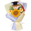 Handmade Yarn Flower Knit Doll Sunflower Bouquet - Creative Graduation Gift for Boys and Girls' Birthdays
