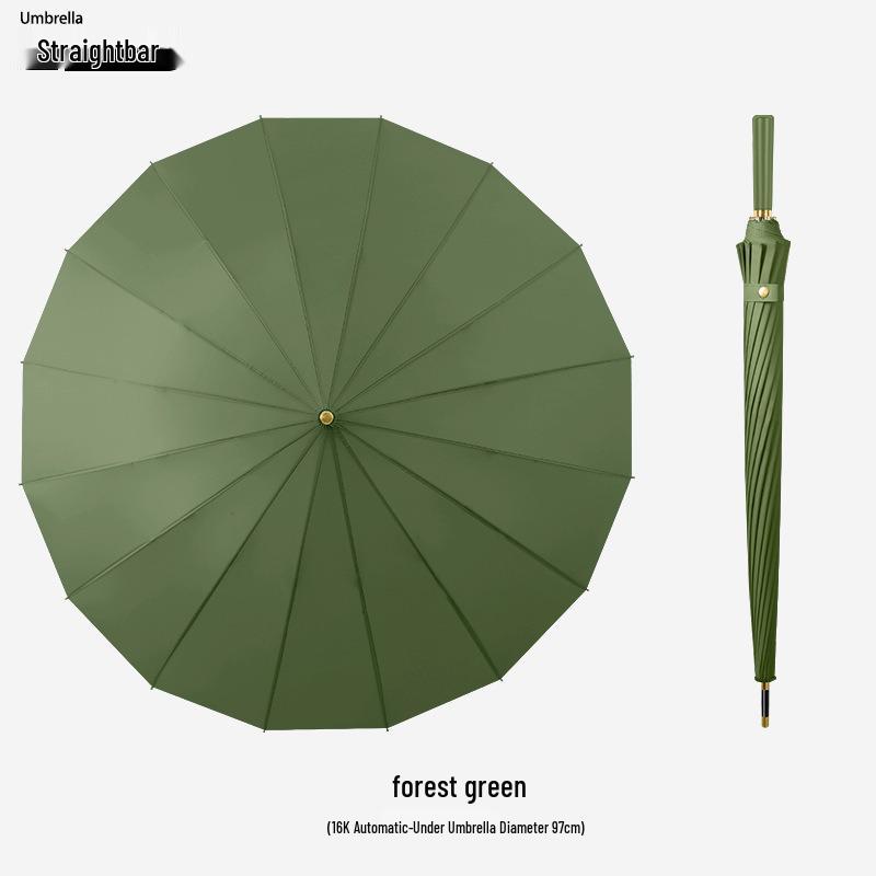 Windproof Double Canopy Umbrella with 24 Ribs and Long Handle